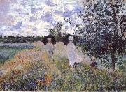 Claude Monet A Walk near Argenteuil Germany oil painting artist